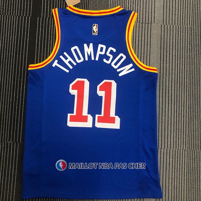 Maillot Golden State Warriors Klay Thompson NO 11 75th Anniversary Bleu